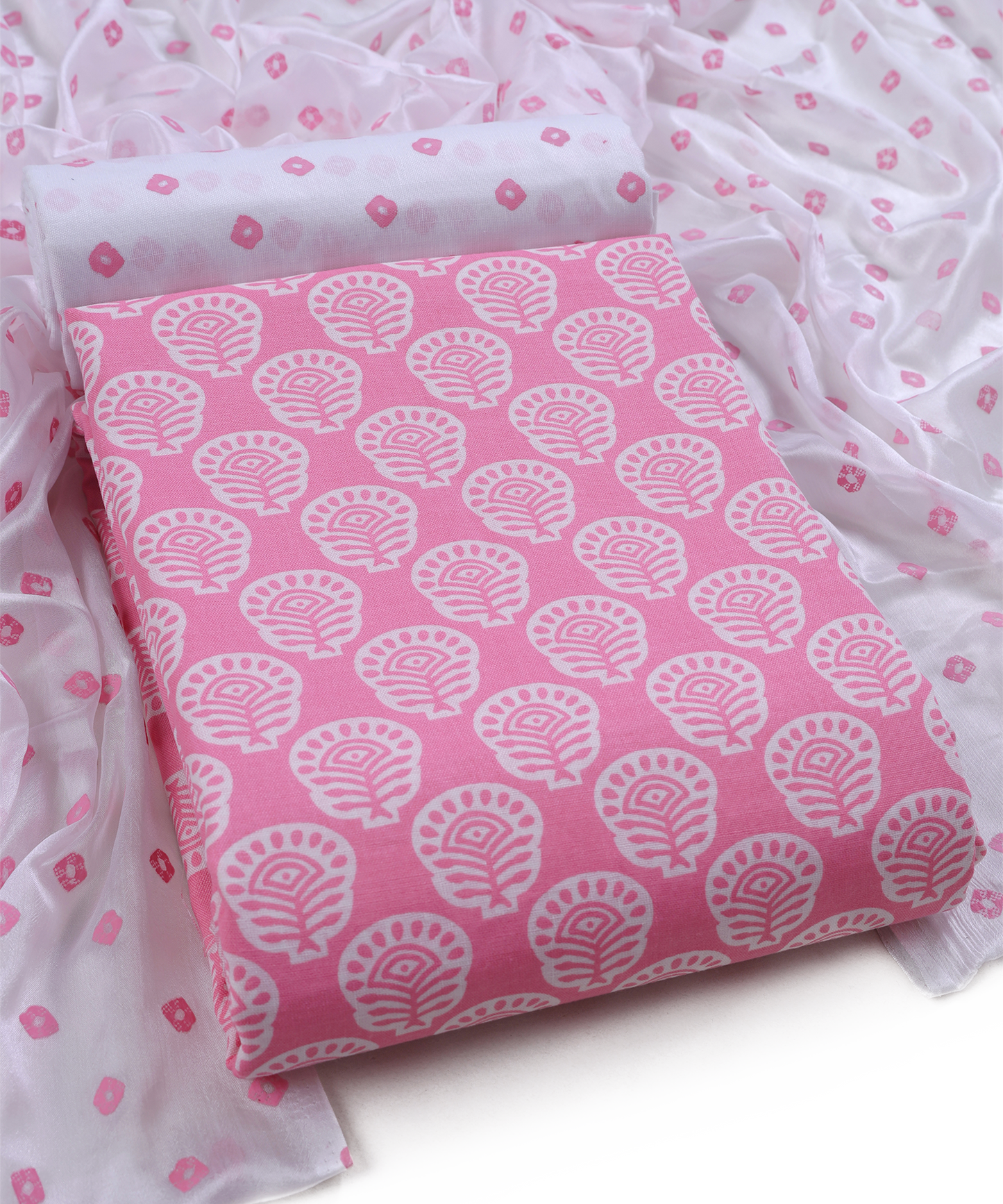 Cotton blend unstitched dress material