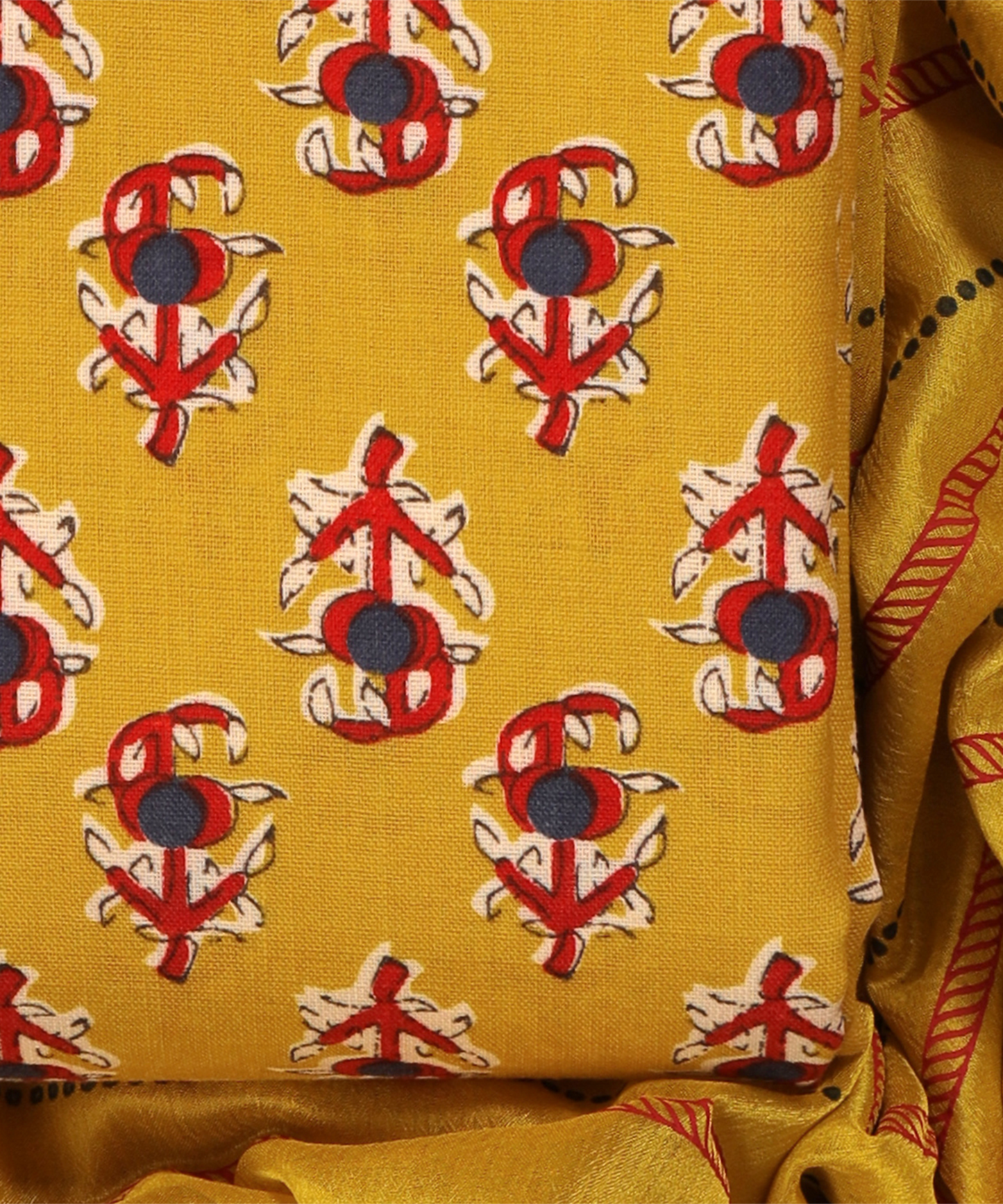 Cotton blend unstitched dress material