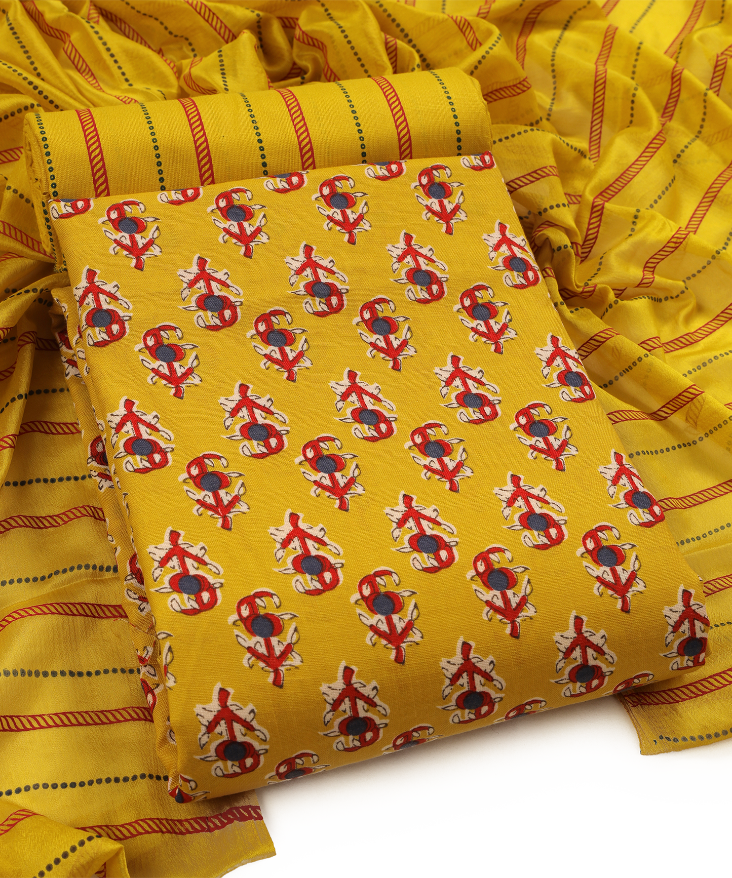 Cotton blend unstitched dress material