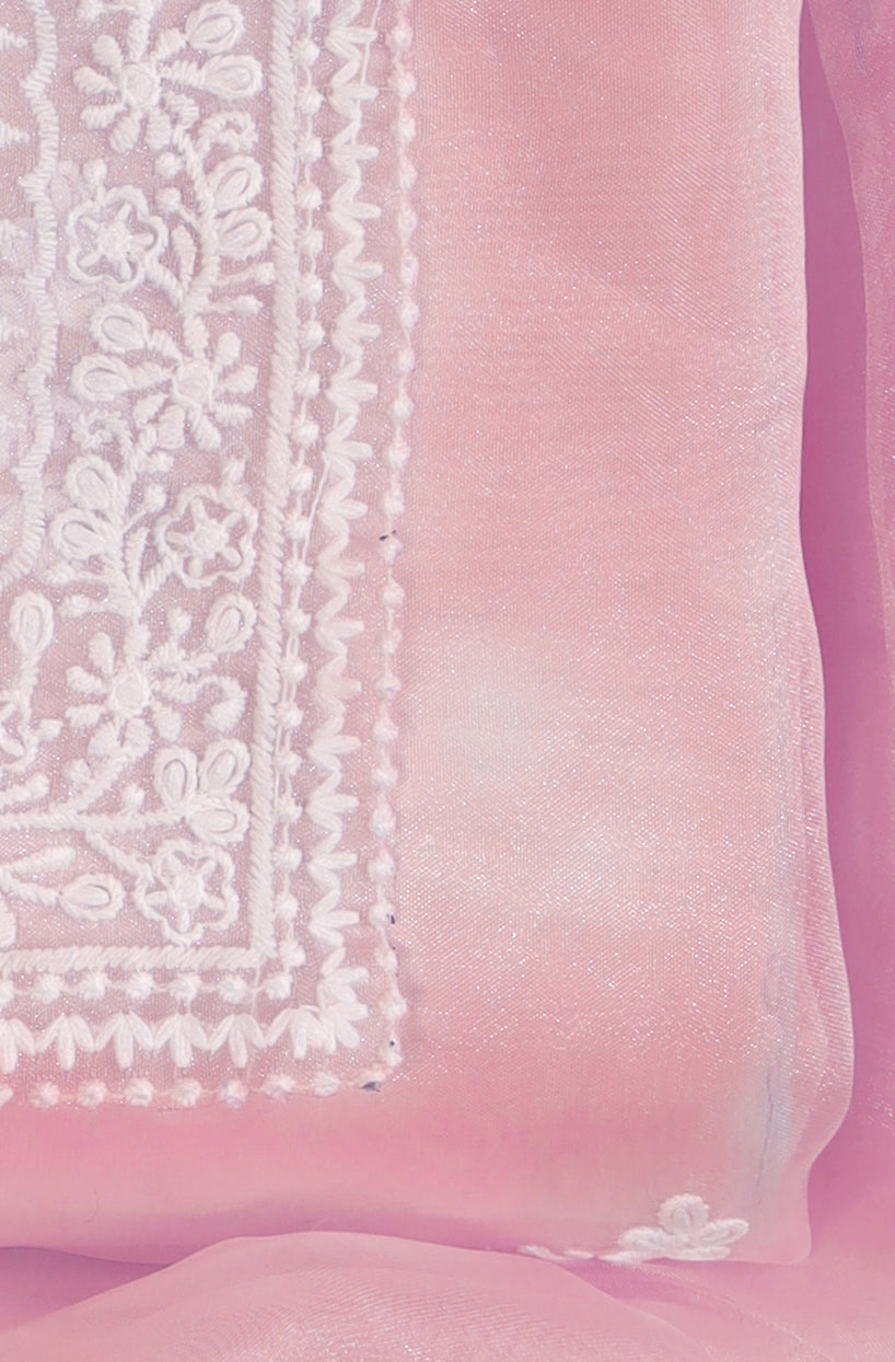 Orgenza unstitched dress material