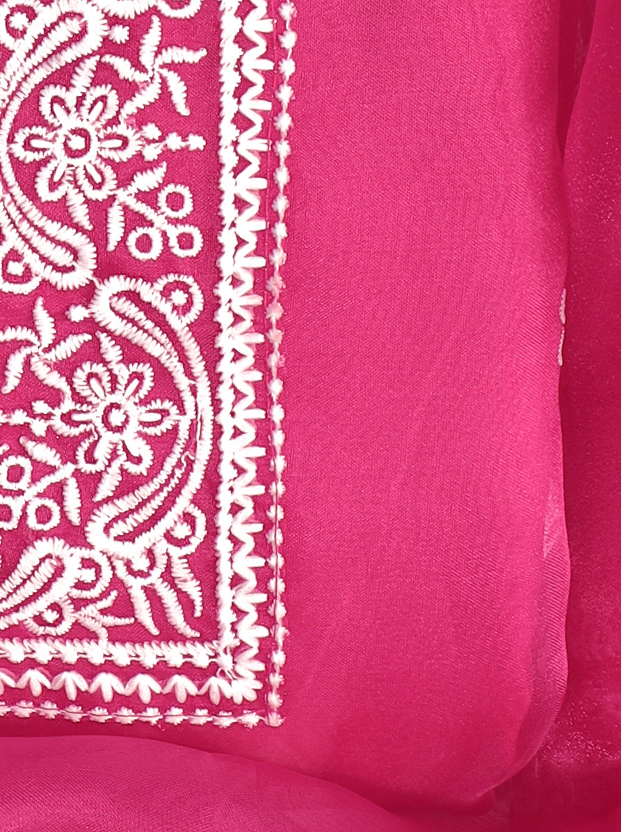 Orgenza unstitched dress material