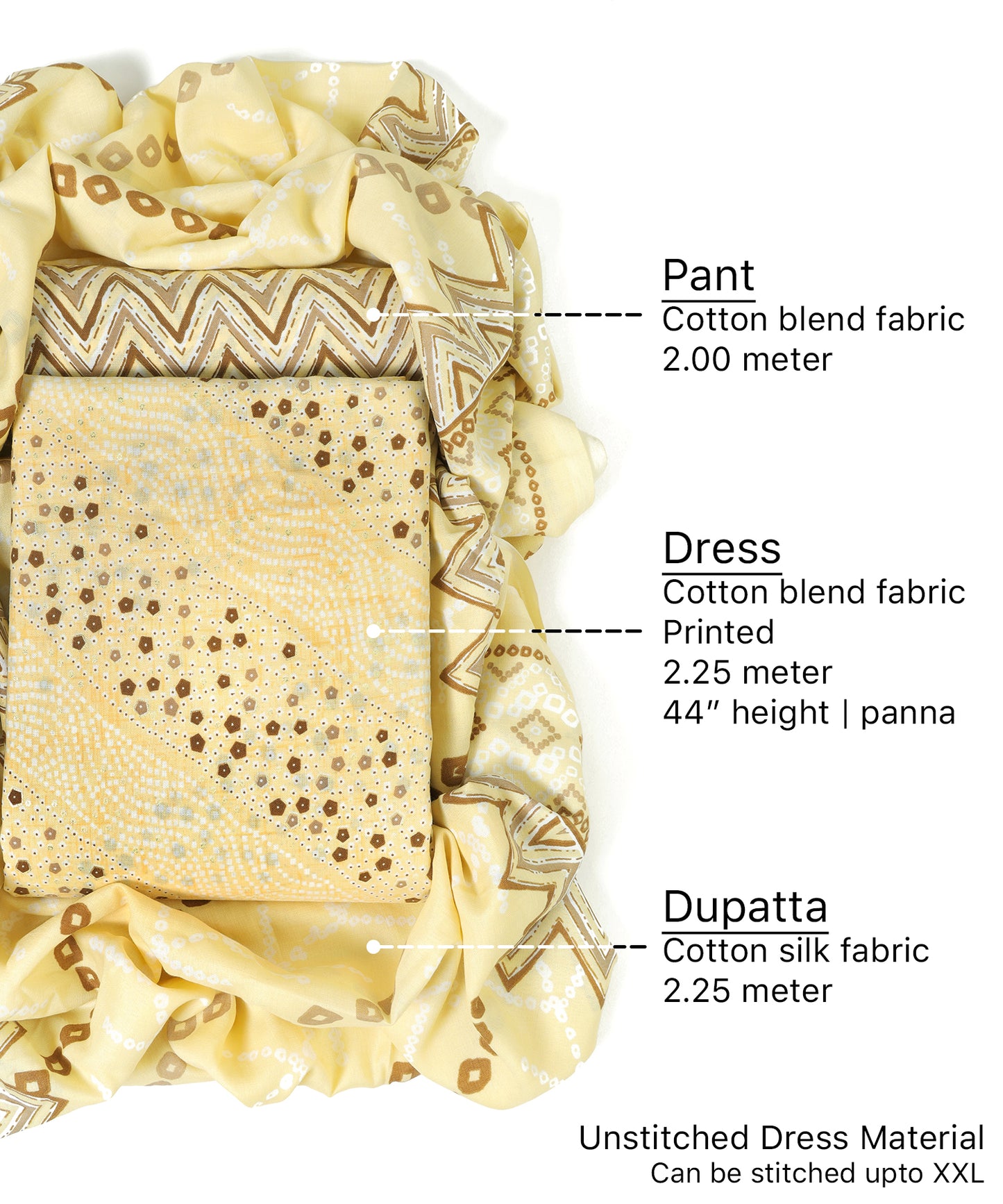 Cotton bland unstitched dress material