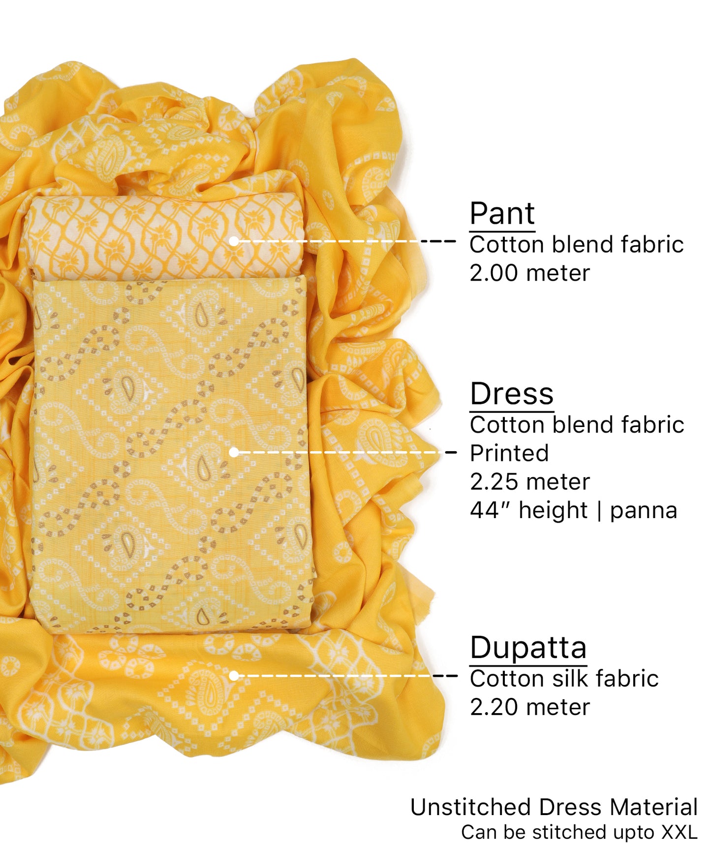 Cotton bland unstitched dress material