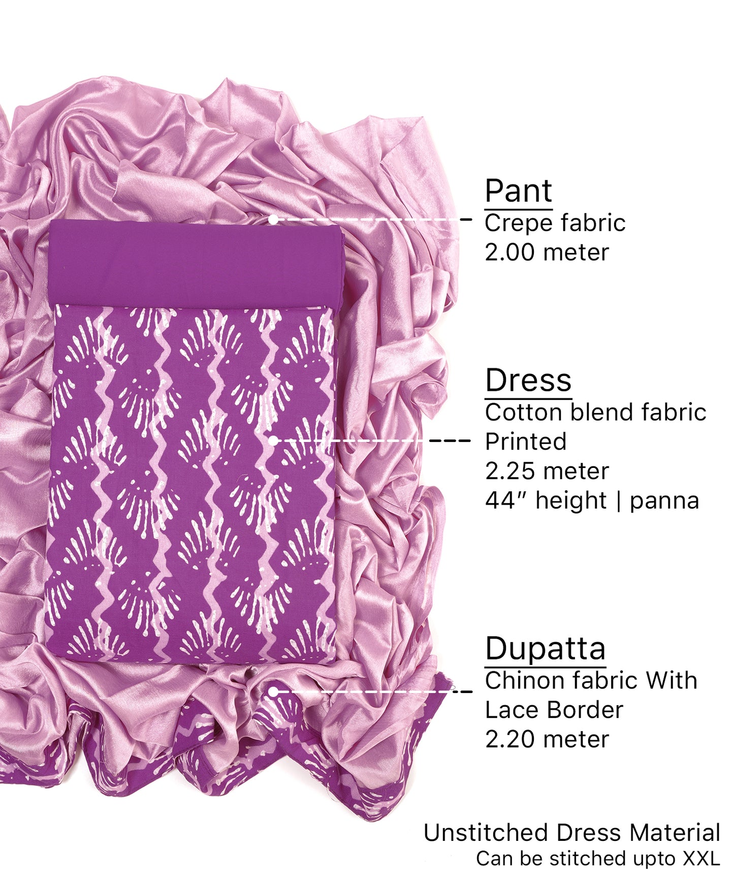 Cotton bland unstitched dress material