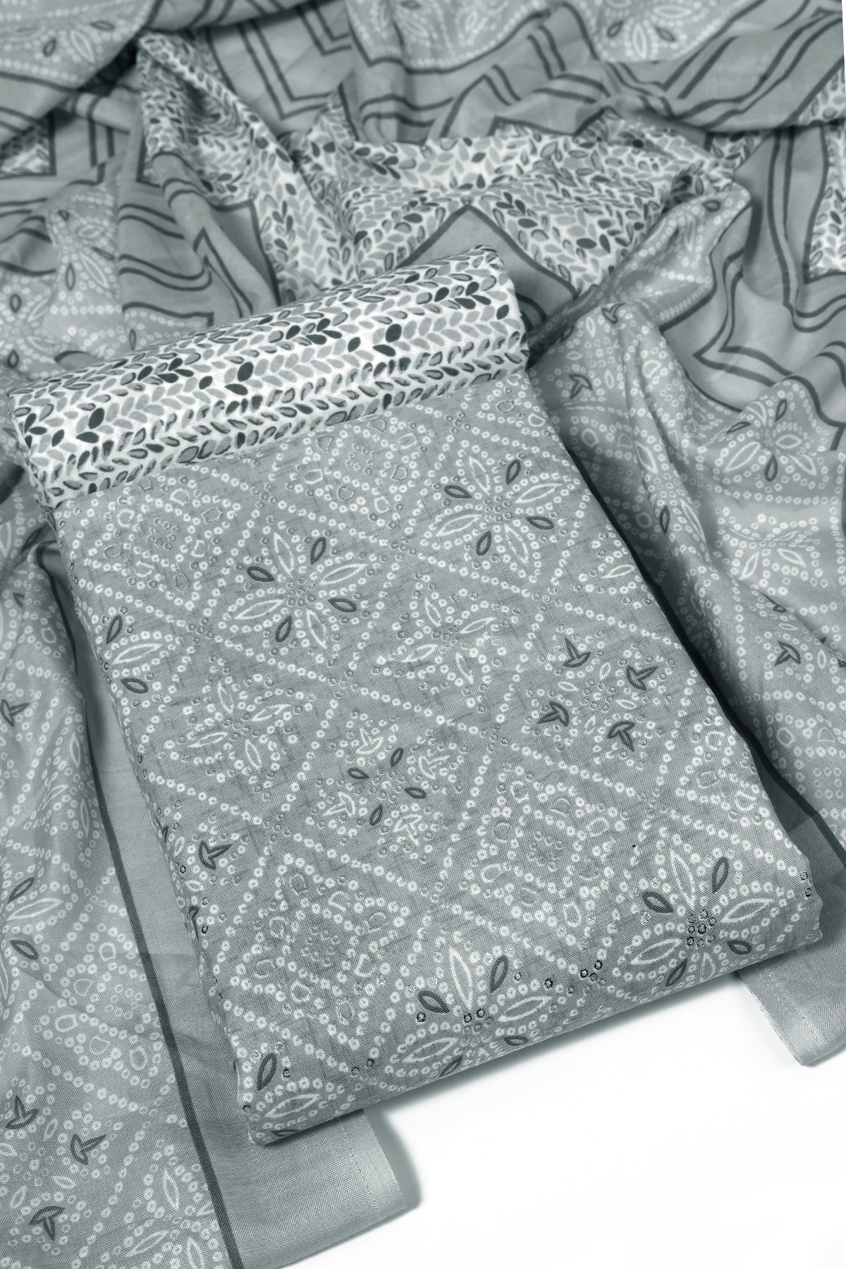 Cotton blend Print unstitched dress material
