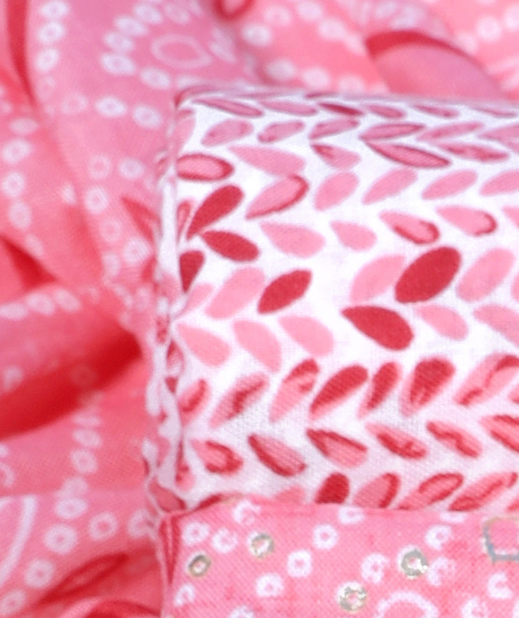 Cotton blend Print unstitched dress material