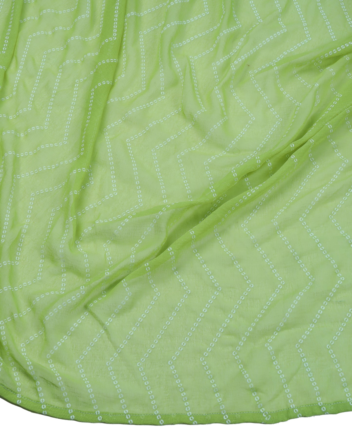 Cotton blend bandhani print unstitched dress material