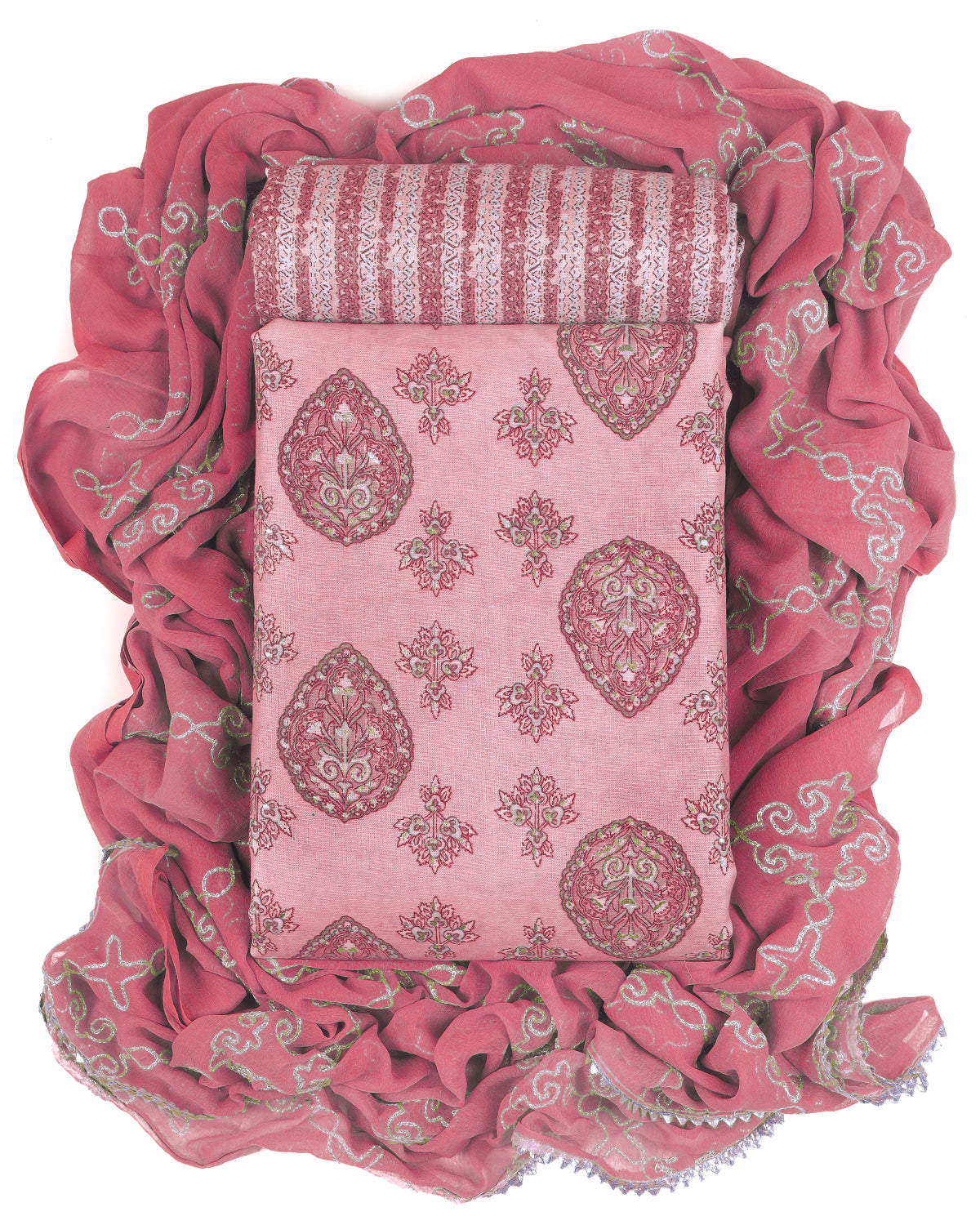 Cotton blend Print unstitched dress material