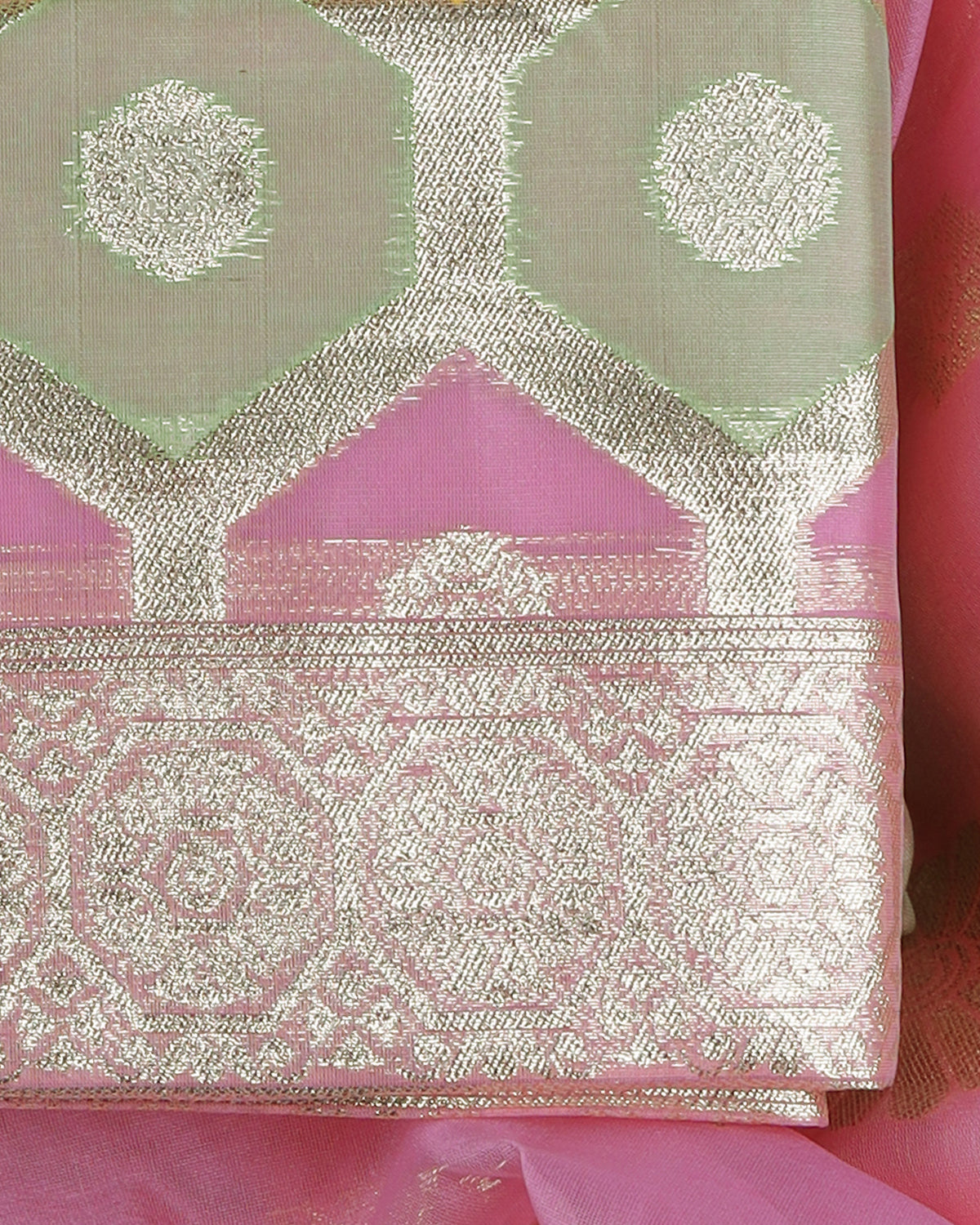 Orgenza jacquard unstitched dress material