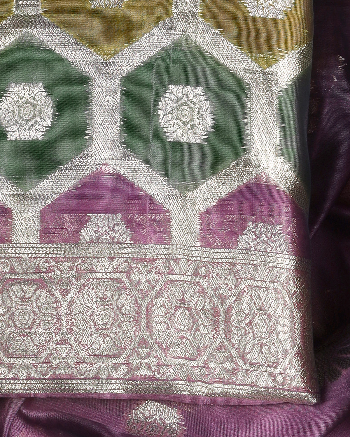 Orgenza jacquard unstitched dress material