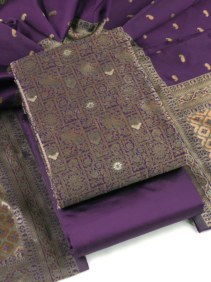 jacquard silk dress material Netra Exclusive Aadita Premium Viscose Silk Jacquard Dress Material