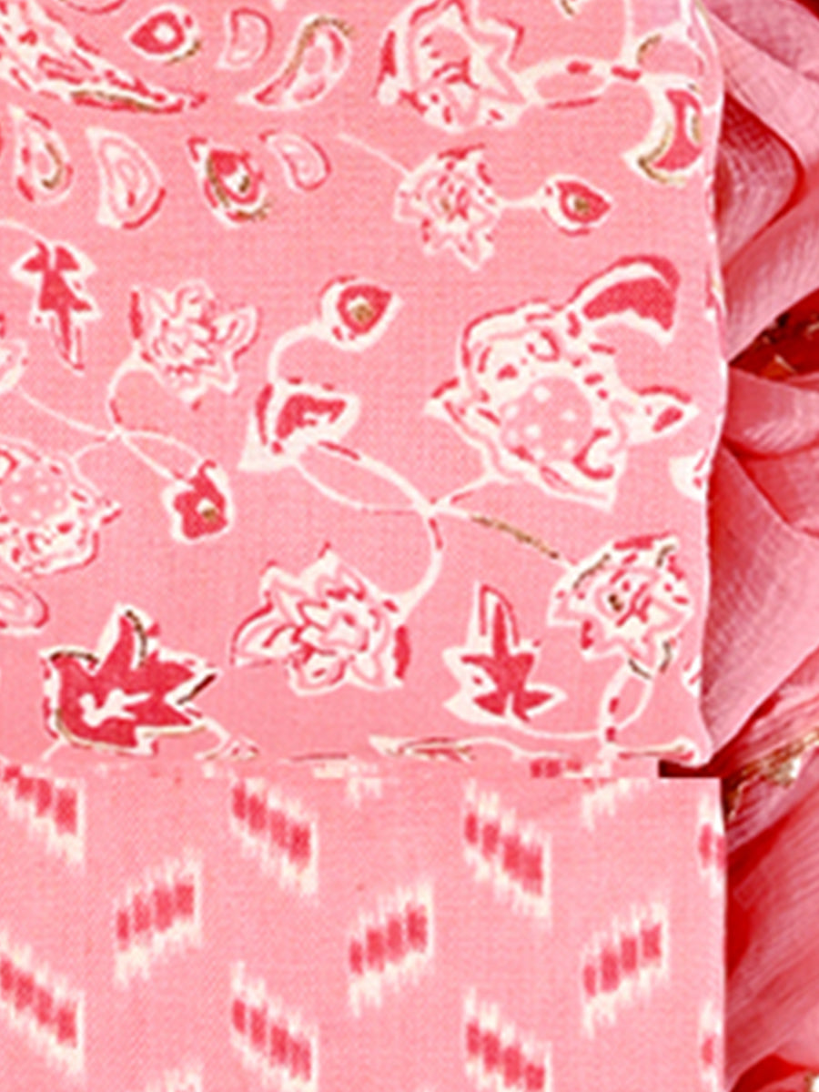 Cotton viscose blend unstitched salwar suit material