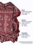 Cotton blend Print unstitched dress material