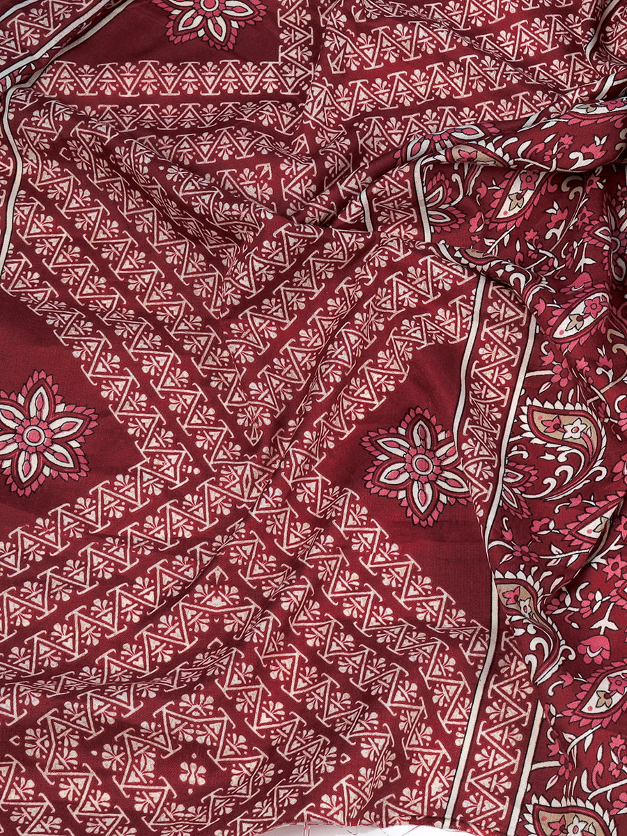 Cotton blend Print unstitched dress material