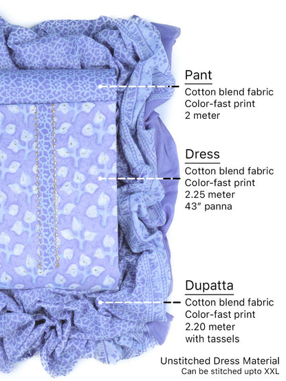 Cotton bland unstitched dress material