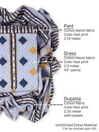 Cotton blend Print unstitched dress material