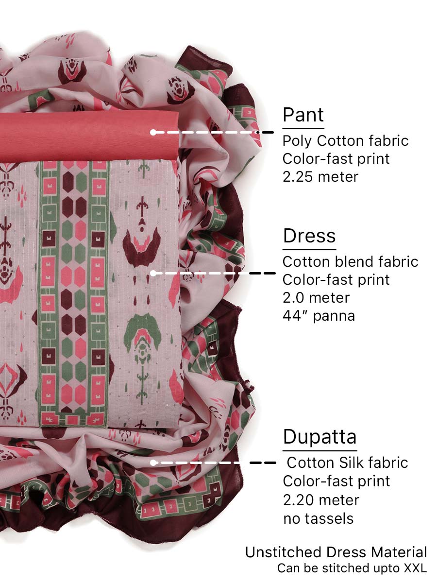 Shiffon Cotton bland unstitched dress material