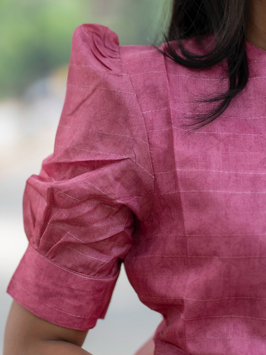 Women’s Chanderi Straight Kurti with Printed Organza Dupatta