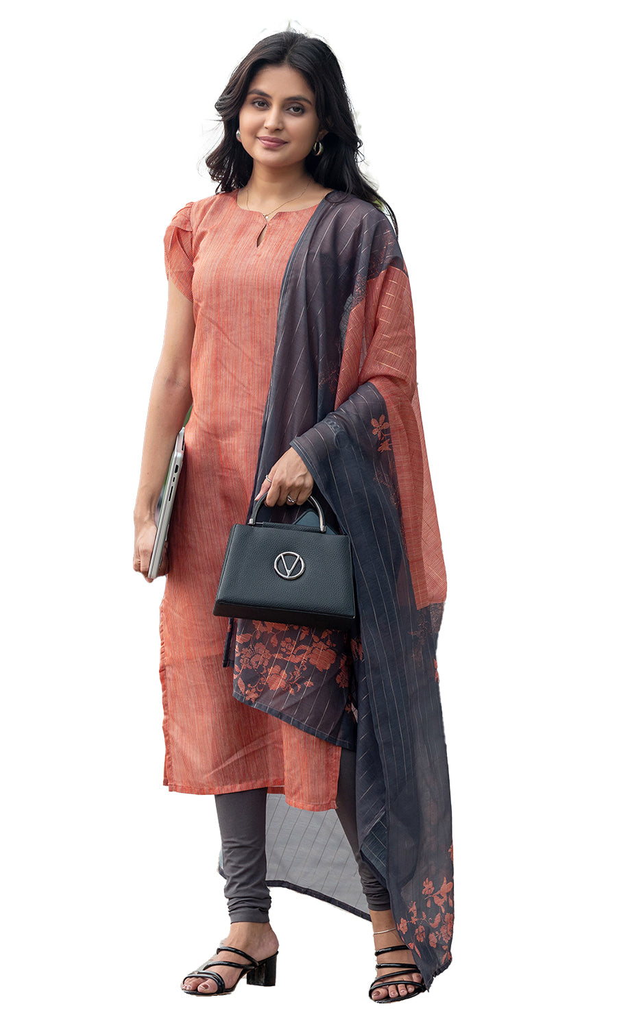 Women’s Chanderi Kurta Set with Printed Dupatta