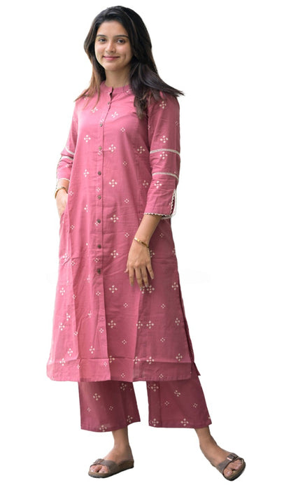 Women’s Calf Length Rayon Butti Print Kurta Set