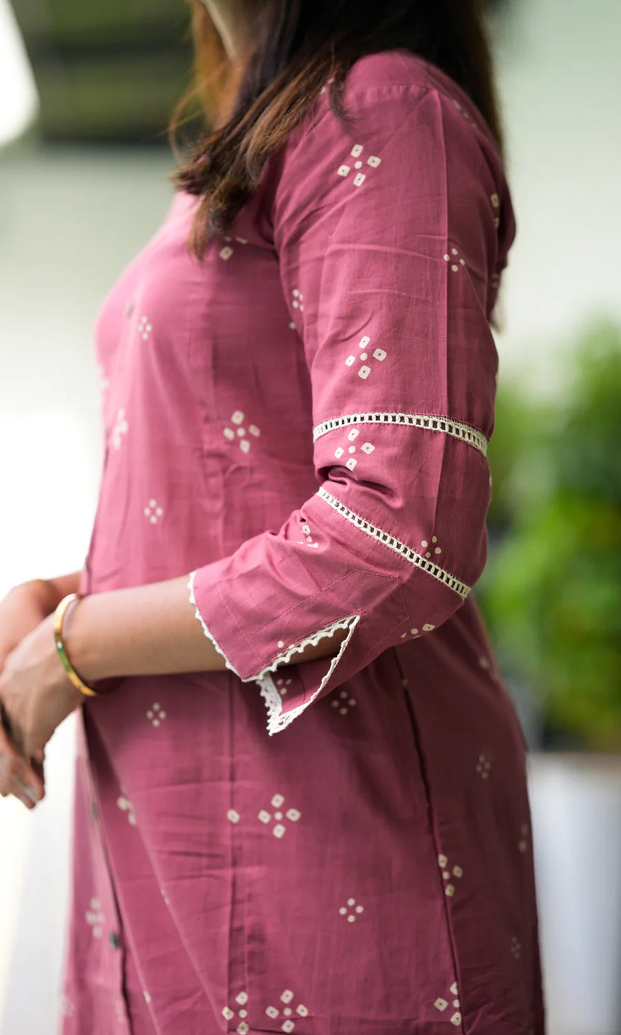 Women’s Calf Length Rayon Butti Print Kurta Set