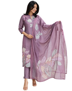 Women’s 3 Piece Cotton Blend Kurta with Pant & Dupatta
