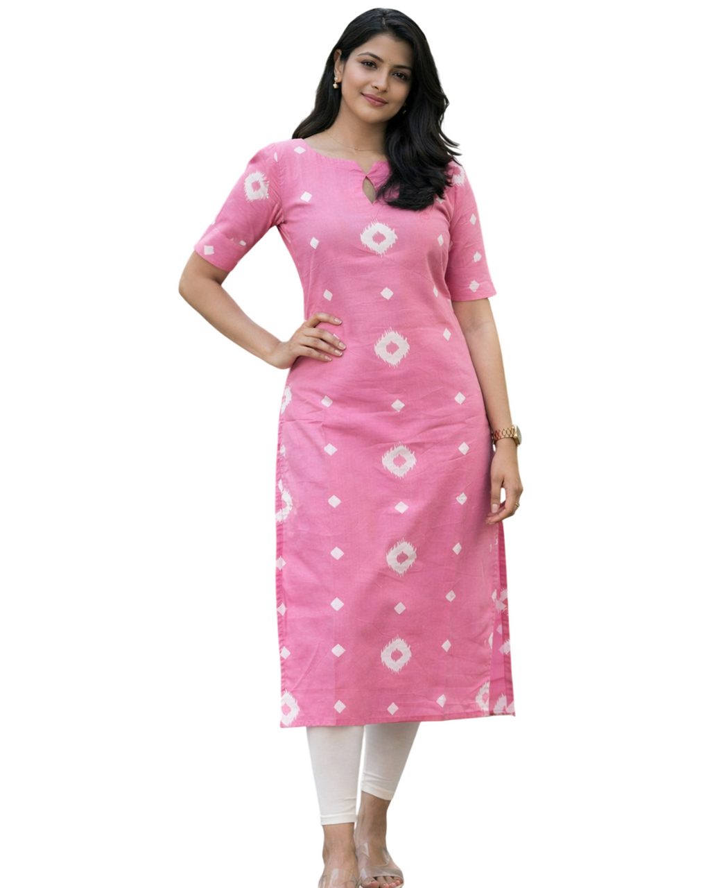 Women's Cotton Stitched Printed Kurti