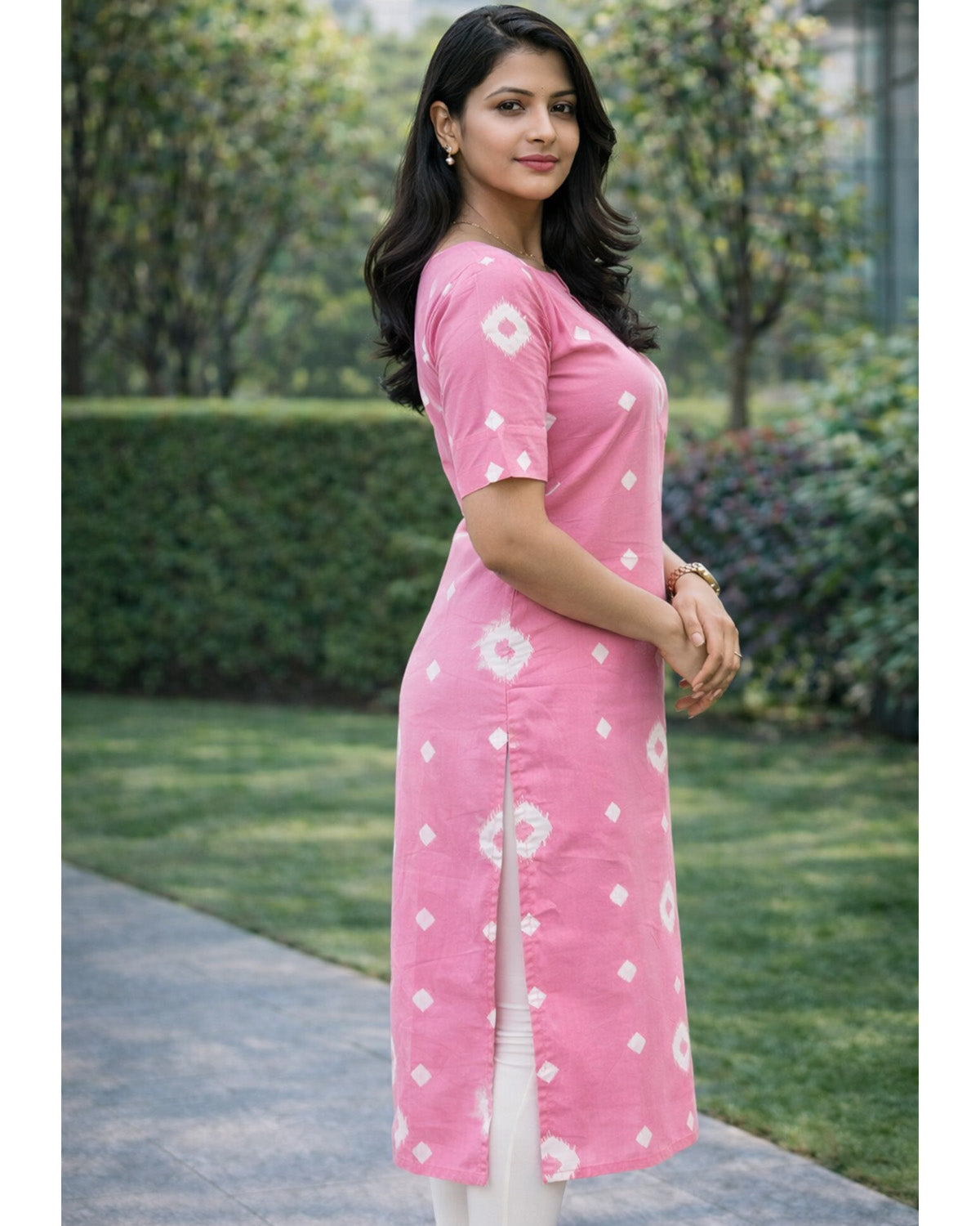 Women's Cotton Stitched Printed Kurti