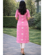 Women's Cotton Stitched Printed Kurti