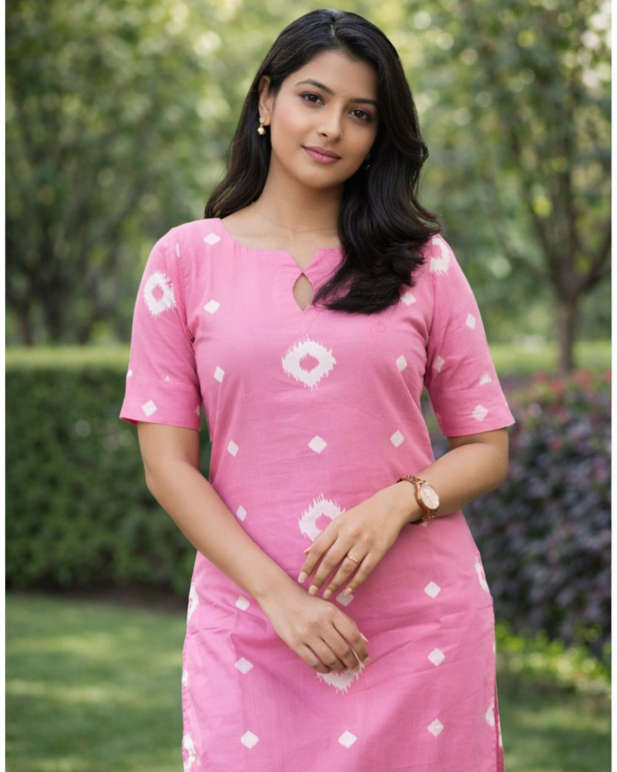 Women's Cotton Stitched Printed Kurti