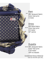 Silk Jacquard bland unstitched dress material