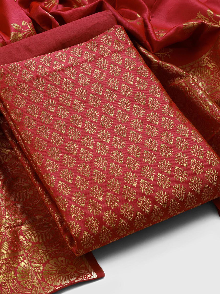 Jacquard Woven Unstitched Dress Material for Women