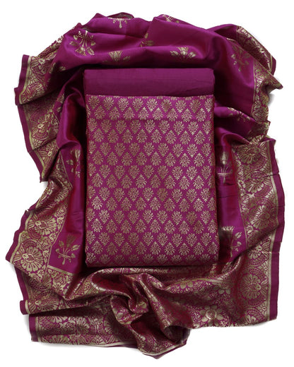 Jacquard Woven Unstitched Dress Material for Women