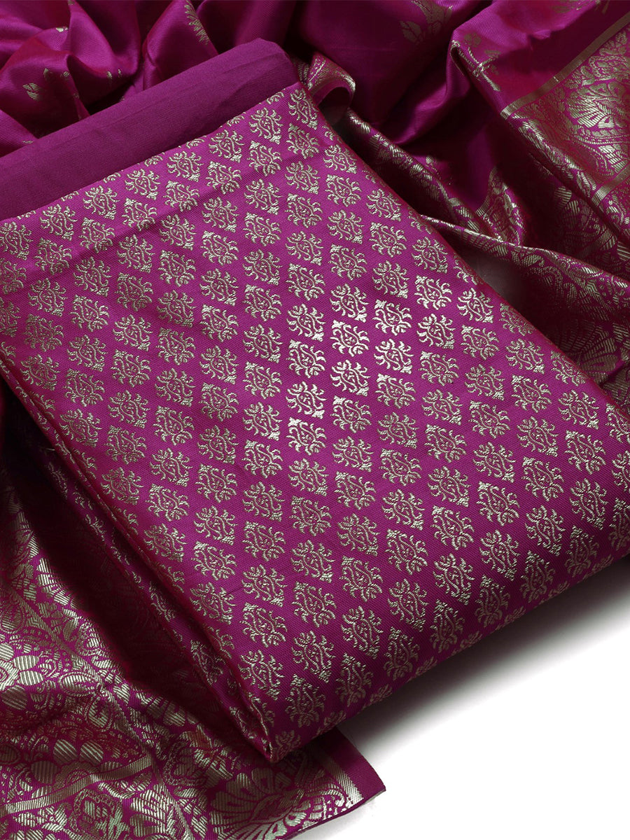 Jacquard Woven Unstitched Dress Material for Women