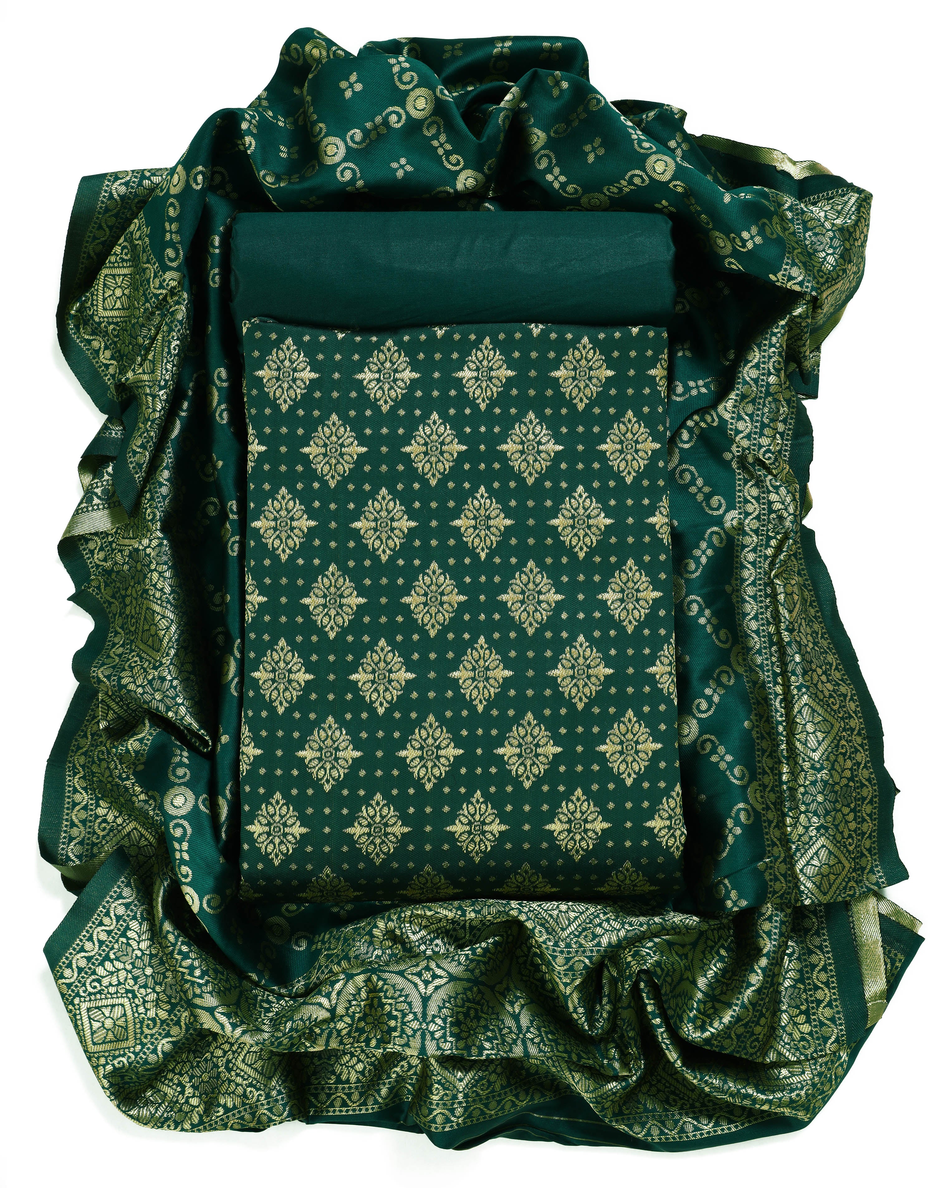Jacquard Woven Unstitched Dress Material for Women