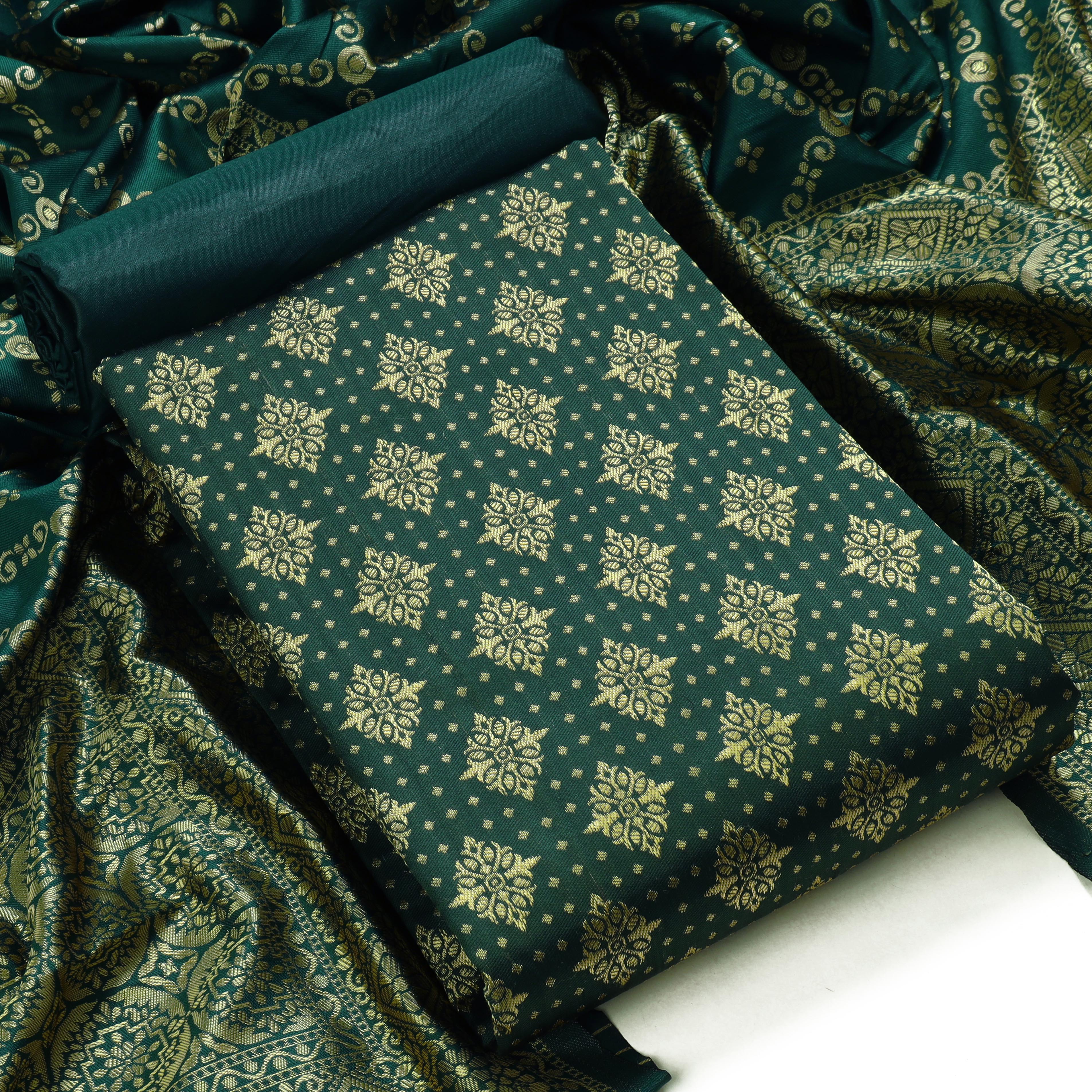 Jacquard Woven Unstitched Dress Material for Women