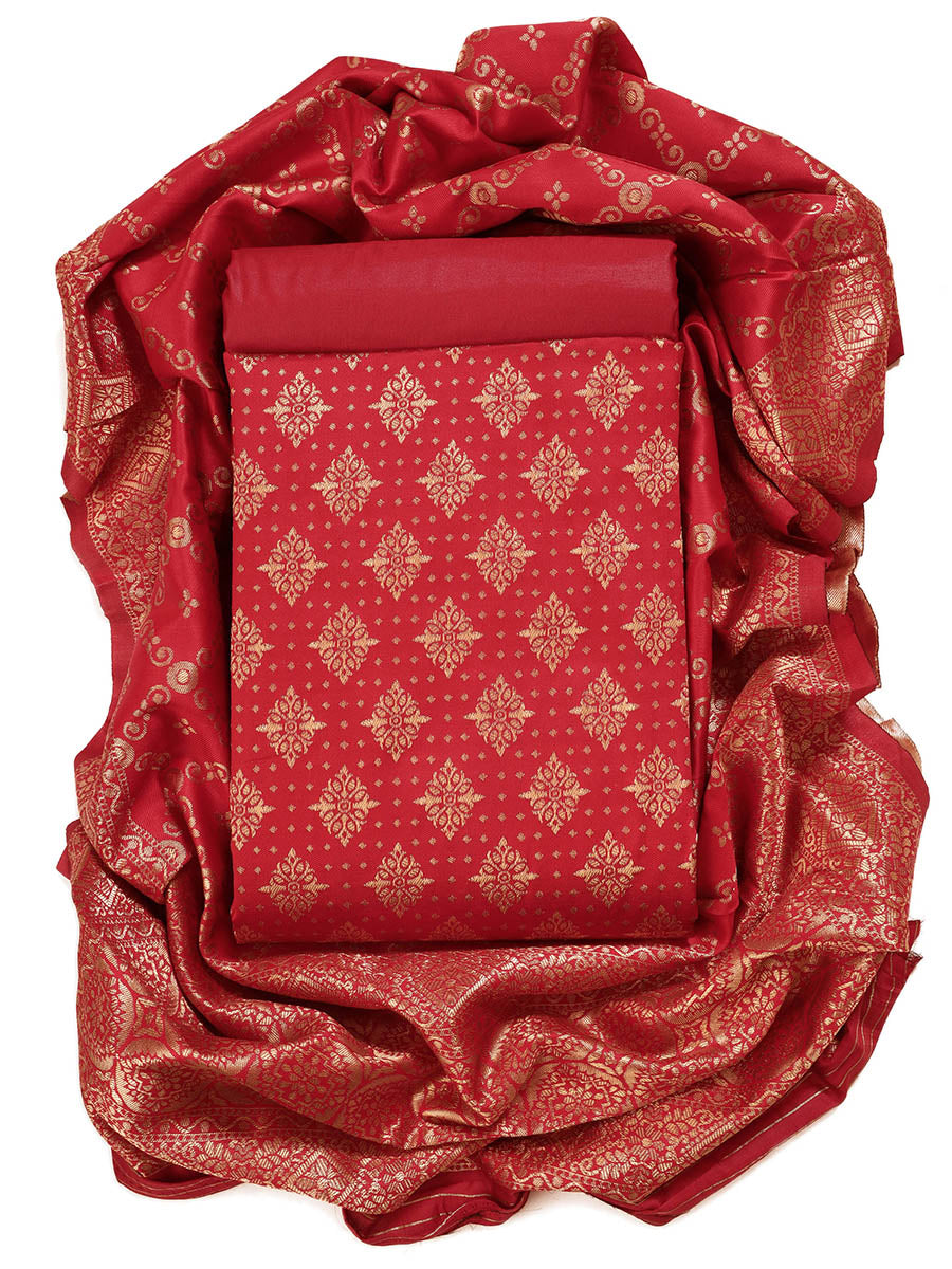 Jacquard Woven Unstitched Dress Material for Women