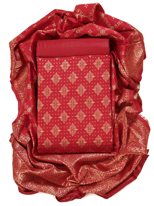 Jacquard Woven Unstitched Dress Material for Women