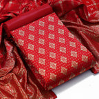 Jacquard Woven Unstitched Dress Material for Women