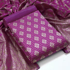 Jacquard Woven Unstitched Dress Material for Women