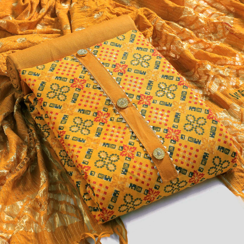 Cotton Blend Dress Material for Women Unstitched Salwar Suit