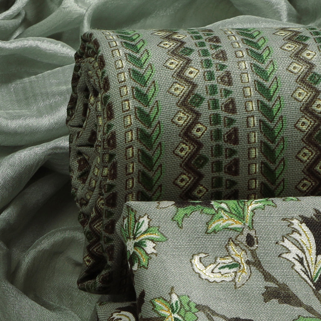 Cotton bland unstitched dress material