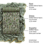 Cotton bland unstitched dress material