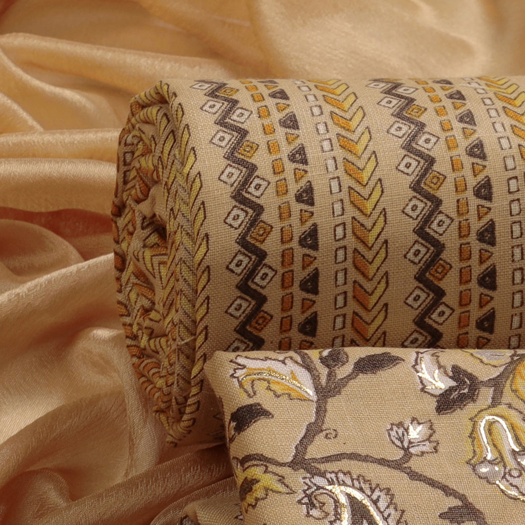 Cotton bland unstitched dress material