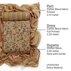 Cotton bland unstitched dress material