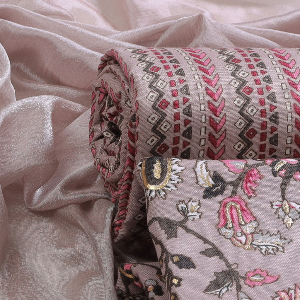 Cotton bland unstitched dress material