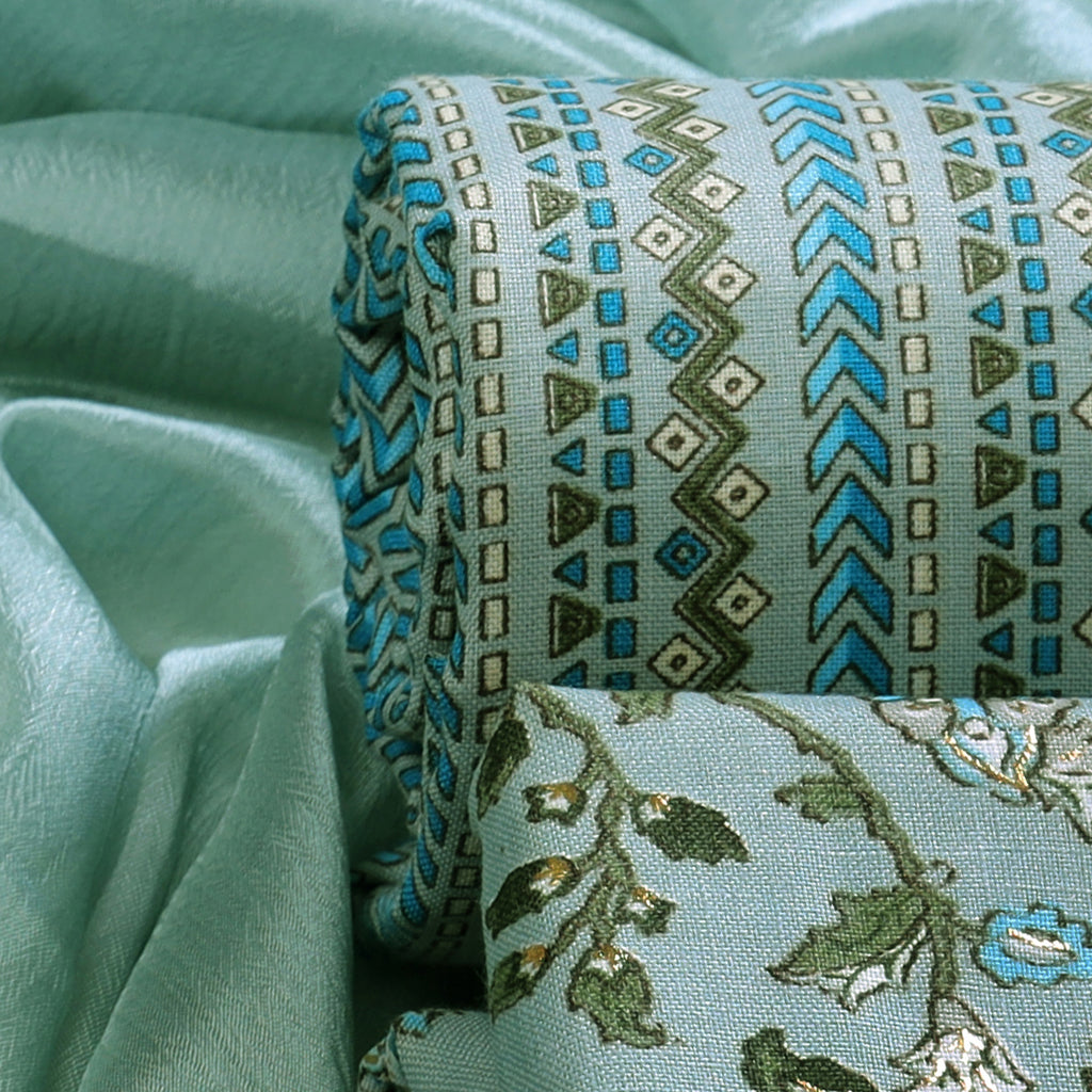 Cotton bland unstitched dress material