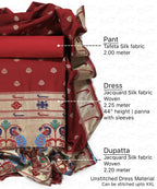 Silk bland unstitched dress material