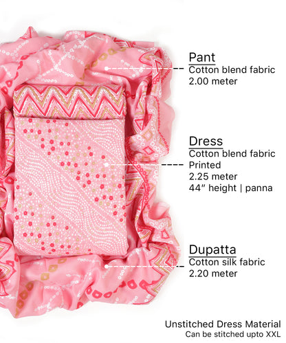 Cotton bland unstitched dress material