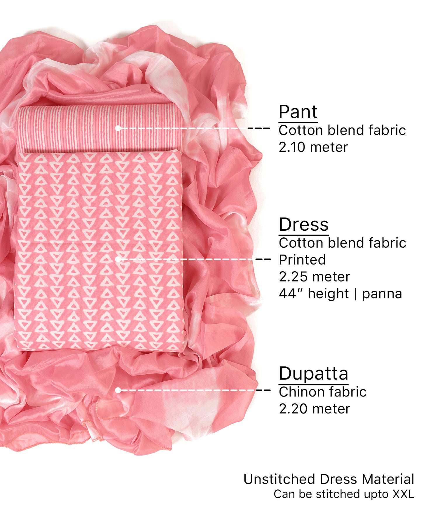 Cotton bland unstitched dress material